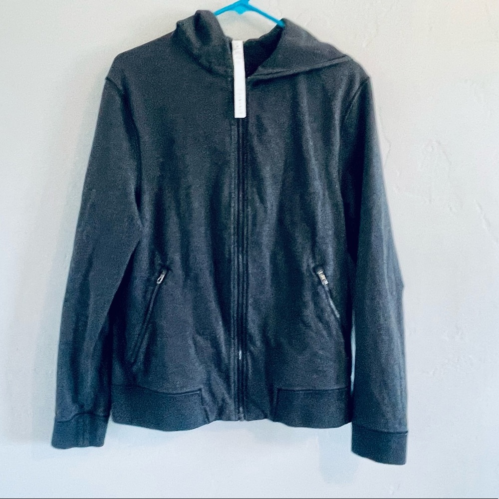 Lululemon Hooded ZIP UP 'Cross Cut Hoodie' Heathered Black SMALL - NEW! - Picture 6 of 16
